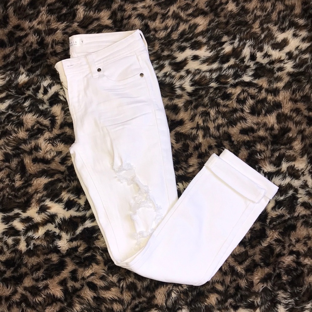Ladies white destroyed Oasis jeans